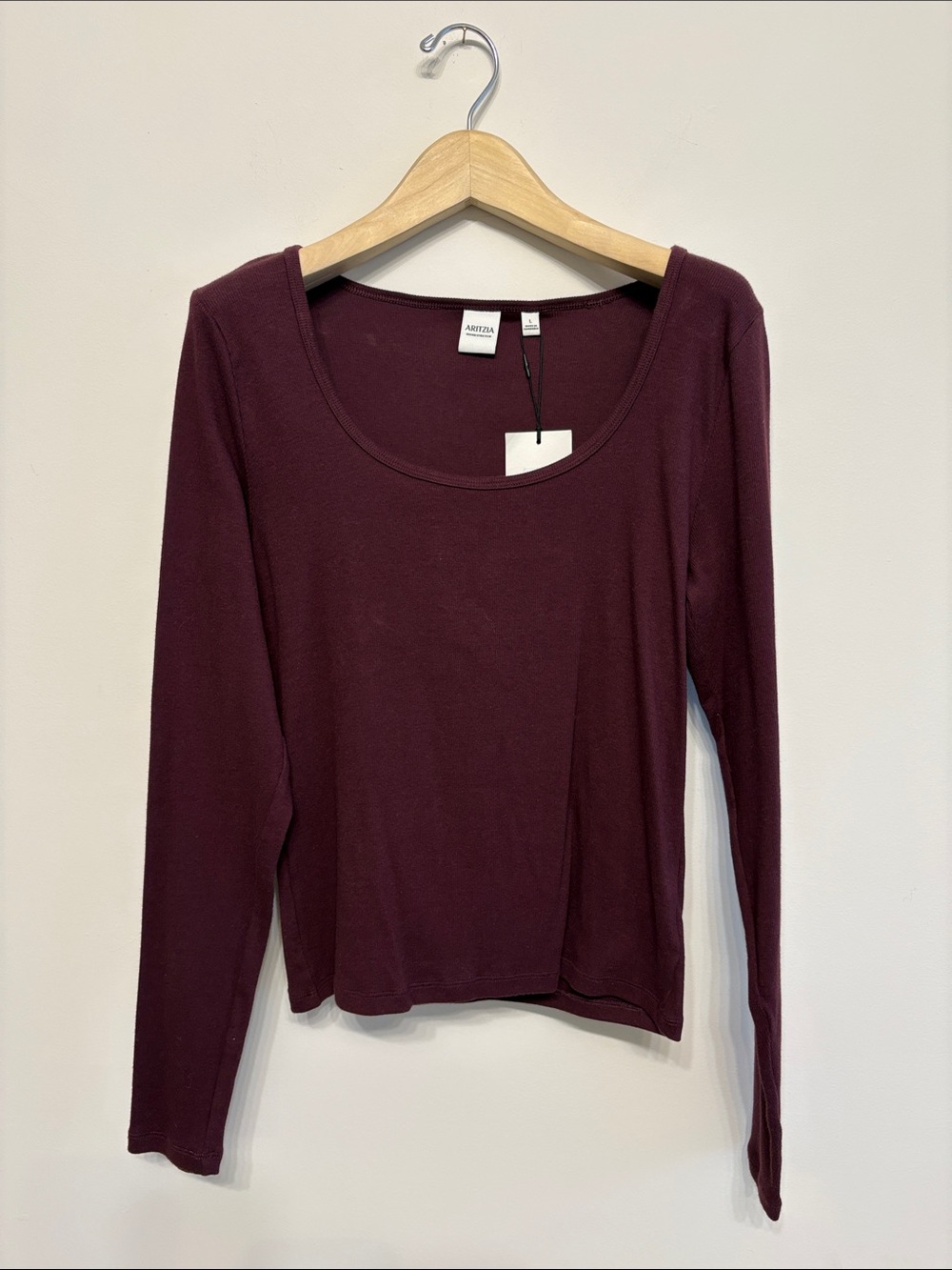 Aritzia cardamon homestretch long sleeve sz l large new